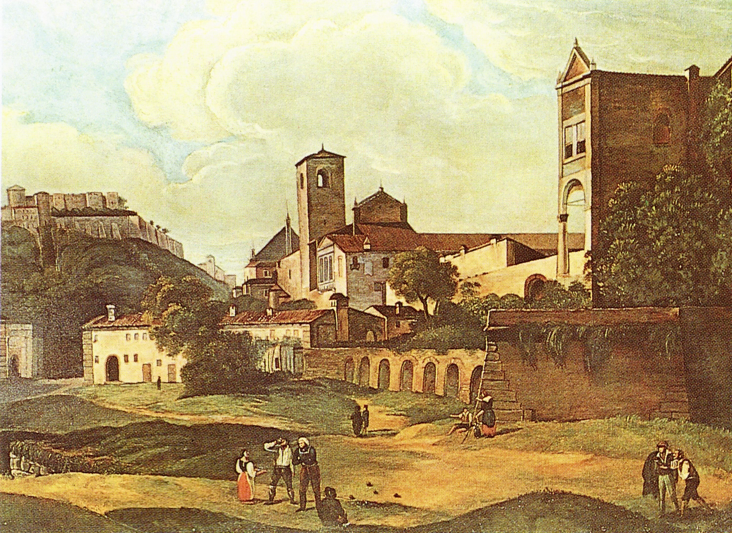 Pietro Ronzoni - Complesso di Sant'Agostino, veduta sud, orientale dal Baluardo di Sant'Agostino